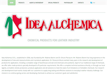 Tablet Screenshot of ideaalchemica.it